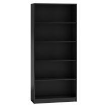 Topeshop Mensola Onice R80 NERO – 30 cm profondità, 80 cm larghezza, 182 cm altezza – Scaffale da ufficio