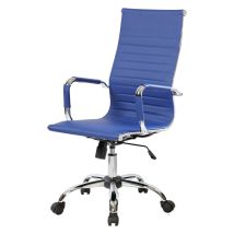 Serena Bürostuhl PICTON – Ergonomischer Chefsessel mit Armlehnen, Blau, 63x54h106/116 cm – BIFMA-zertifiziert