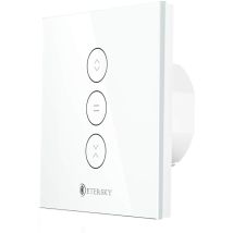 Interruptor Inteligente Para Cortinas Paryou De 2,4 Ghz Con Wifi, Control Táctil, Compatible Con Alexa Y Google Home, Temporizador Integrado, Abs 
