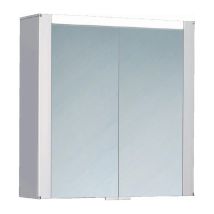 Espejo iluminado 45x80 cm – Armario espejo con 2 puertas – Luz LED 11W – Color blanco neutro – 4000 Kelvin
