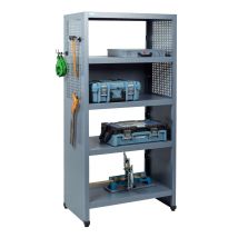 Kupper - Küpper Regal 89202, 91x180x53 Cm, 4 Fachböden, Hammerschlag-silber