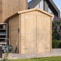 Timbela M320c1+m320g Gartenhaus Holz 2,82 M² Aus Kiefer/fichte, Geräteschuppen 19 Mm Wandstärke, Gerätehaus Holz Für Gartenwerkzeug, Fahrradschuppen 