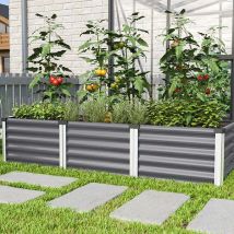 Carré Potager Linus In-out S – Bac Zincalume , Couleur Vert/noir