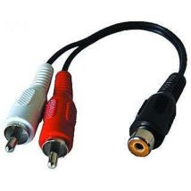 Accoppiamento Cinch a spina 2xCinch 0,2m – Cavo audio per impianti professionali – Lunghezza: 0,2m