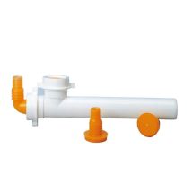 Idro Bric - Herraje Horizontal Blanco Con 2 Salidas, Diámetro 40mm, Para Tomas De Lavadora O Lavavajillas.