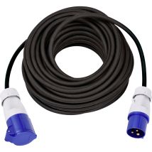 Max Hauri Ag - Max Hauri 162413 Strom Verlängerungskabel 16 A Blau, Schwarz 15.00 M H07rn-f 3g 1,5 Mm²