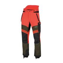 Pantalon Anti-coupures Pss X-treme Breeze Rouge Fluo/vert Taille 102 Mince Et Grand