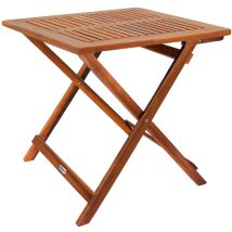 Garden Deluxe Collection - Quadratische Tabelle 70x70 Cm Falten Im Holzabdruck Pottaya