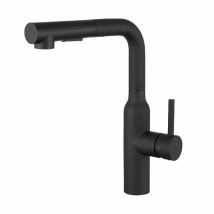 Rubinetto Miscelatore Cucina Quareco Monocomando Doccetta Estraibile Multigetto Nero Opaco Qmpc03ne