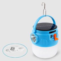 Luz De Camping Led Solar De 6000 Mah, Linterna Recargable Usb, Lámpara De Camping Portátil Impermeable, 3 Modos De Iluminación De Tienda, Para Acampar