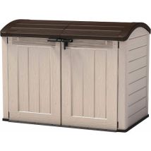 TEPRO – Armadio porta attrezzi Store-It-Out Ultra in resina beige – 2000 litri, 177 x 113 x H 134 cm – Giardino e piscine