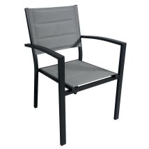 Momma Home Pack Sillas Jardín Antracitra Benidorm Con Reposabrazos Sillas: 4 Sillas