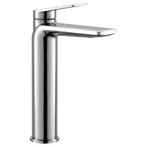 Gravity Bathrooms - Luxury Sleek Modern Tall High Rise Mono Basin Mixer - Chrome