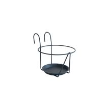 Porta Vaso Con Sottovaso A Gancio 20-22cm Antracite - Louis Moulin