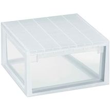 JOBGAR – Transparenter Schubladenschrank – 39,6 x 39 x 21,3 cm – 23 Liter – Organizer aus Kunststoff