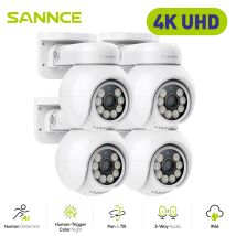 Sannce 8mp Poe Security Outdoor Camera With Smart Detection Two-way Audio Ip66