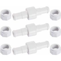 Accessoire Pour Robot De Piscine,d20 Lot De 3 Raccords Rotatifs Pour Tuyau D'Arrosage Avec 6 Embouts D15 Compatibles Avec Zodiac Polaris 180 280 380 