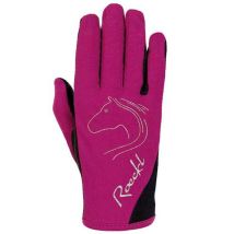 4, Noir Et Or: Gants D'Équitation Pour Garçon Roeckl Modèle Tryon Respirant Et Élastique Avec Paume En Daim