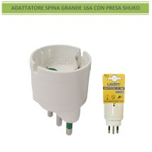 Adattatore Spina S17 16a 2p/t Presa P30 Bianca