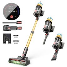 Aspiradora De Mano Inalámbrica Vuszr, 650 W/40 Kpa/40 Min, Con Pantalla Led, Filtración Ciclónica De 5 Etapas, Ideal Para Alfombras, Suelos Duros Y 