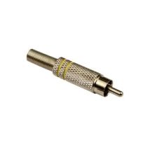 S-impuls Connecteur Rca, Métal, Jaune, Avec Protection Contre Les Plis
