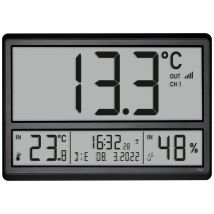 Tfa Dostmann 60.4523.01 Funk Wanduhr 360 Mm X 235 Mm X 28 Mm Schwarz Großes Display