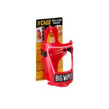 Supporto da parete per salviette Big Wipes – 12,20 x 13 x 21,50 cm – Policarbonato rosso – Accessorio per garage e officine
