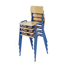 Silla apilable de madera contrachapada de haya – EKO – 4 unidades – Azul genciana – Ideal para restaurantes y eventos