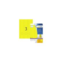 Ordnerrückenetikett Breit/lang 61 X 297 Mm (b X H) Selbstklebend Mit Griffloch Gelb 60 Etik./pack.