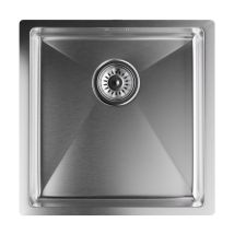 Klarstein Titansteel - Lavello Da Cucina Da 45 X 45 Cm (lung.xlarg.) In Acciaio Inox Con Superficie Antigraffio E Resistente Al Calore