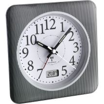 Funk-Wecker Grau, Weiß – DCF77-Signal – Weckalarm mit Snooze-Funktion – Raumtemperaturanzeige – TFA