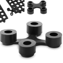 Ulsonix Verbinder für Gummimatten 10050281 Schwarz Naturkautschuk Witterungsbeständig 35 x 35 mm 5 mm Dicke