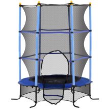 Trampolino Con Rete Di Sicurezza Ø1,6x1,9 M Blu Per Bambini 3-10 Anni