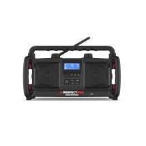 Baustellenradio Workstation Mit Netzbetrieb Oder 6x D Akku-batterien - Perfectpro