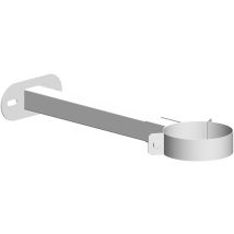 Atec Distanziatore A Muro 50-360mm Dn80/125 Acciaio Inox Verniciato Bianco Accorciabile, 711745