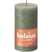 Vela Bolsius Rustic Shine Verde Oliva - 130/68 Mm, 60 Horas De Combustión