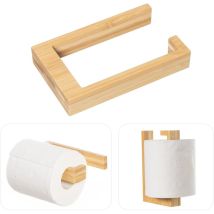 Support Papier Toilette Mural Sans Perçage, Porte Rouleau Papier Hygiénique, Porte Papier Toilette En Bambou Bois, Dérouleur Papier Toilette 