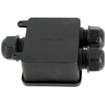 3-Wege-Verbindungsbox wasserdicht IP68 für Kabel 0,75 mm² bis 2,5 mm² Außenbereich Schwarz 110 x 73 x 36 mm