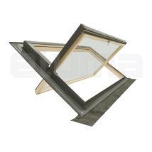 Finestra Per Tetto Termica Con Vetro Antigrandine E Antinfortunistico, Made In Italy (94x55 Base X Altezza)