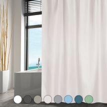 Tenda Doccia Tessuto Poliestere- Cm 180x200 Azzurro- Spire- Pezzi 1