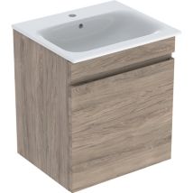 Keramag - Geberit Renova Plan Set Avec Lavabo Et Armoire Basse, 1 Tiroir,