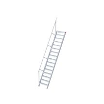 Euroline 510 Treppe 60° 1000mm Stufenbreite 16 Stufen Alu Gerieft