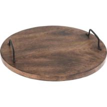 Tabla De Cortar Redonda Madera De Mango