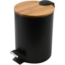Spirella Abfalleimer 3 Liter – Schwarz – Stahl – Höhe 22,5 cm – Breite 17 cm – Tiefe 17 cm