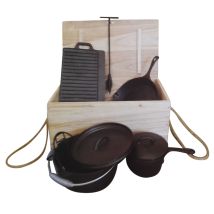 Rustikales Gusseisen Koch- Und Grillset, 7tlg.