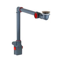 Siphon Peu Encombrant Inspectable Avec Drain Clic-clac En Bronze Cgs Isy Siphon Al830f.25 Bronze