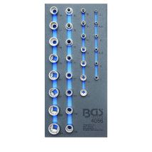Modulo Per Carrelli Portautensili 1/3: Serie Di Bussole Poligonali 6,3 Mm (1/4') / 12,5 Mm (1/2') 29 Pz.