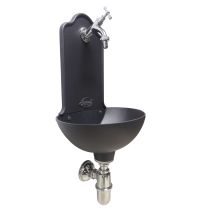Fonderia Bongiovanni - Fontaine Murale Malta En Fonte De Couleur Pour La Maison Et Le Jardin Avec Robinet Et Siphon Avec Drain En Laiton Finition Au 