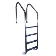 Scaletta Di Risalita Modello Trianon Per Piscina Con Skimmer In Acciaio Inox Aisi 316 - 4 Scalini - Compatibile Con Elettrolisi Al Sale