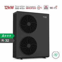 Alsavo - Pompe À Chaleur Air-eau Monobloc - 12 Kw 3t - Ventilateurs Doubles - Inverboost Multifonctionnel/eau Chaude